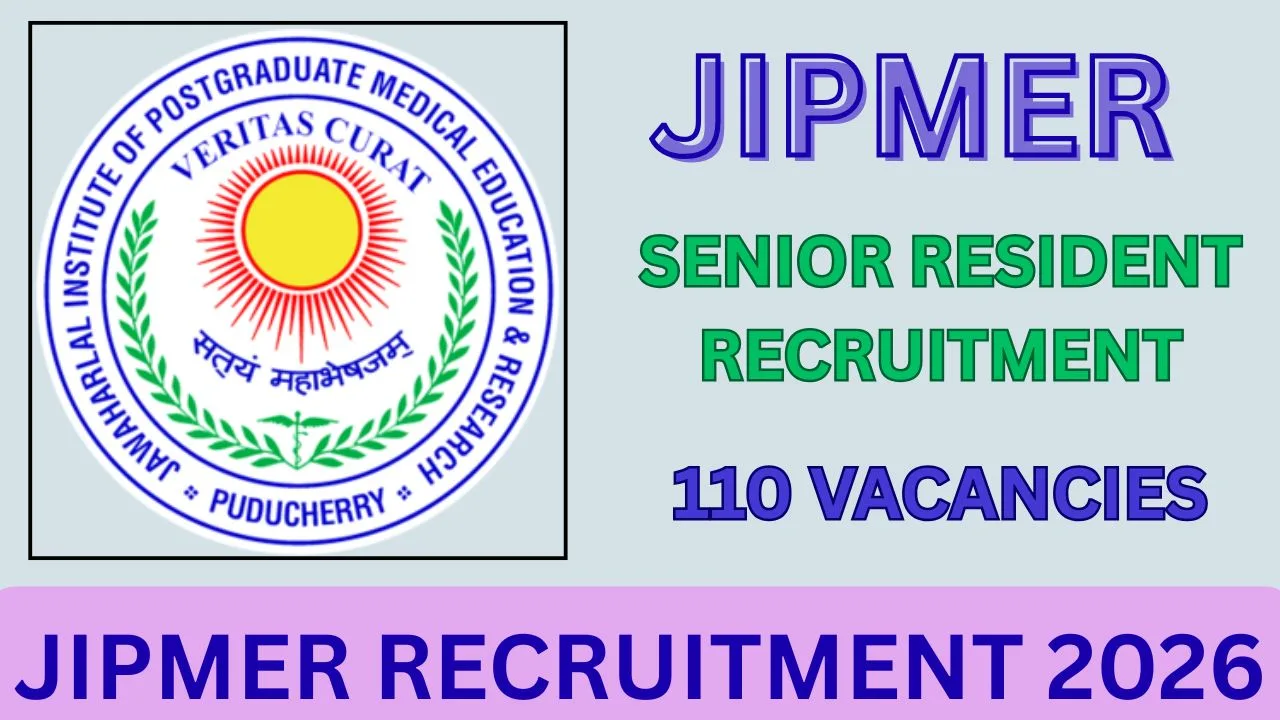 JIPMER RECRUITMENT 2026